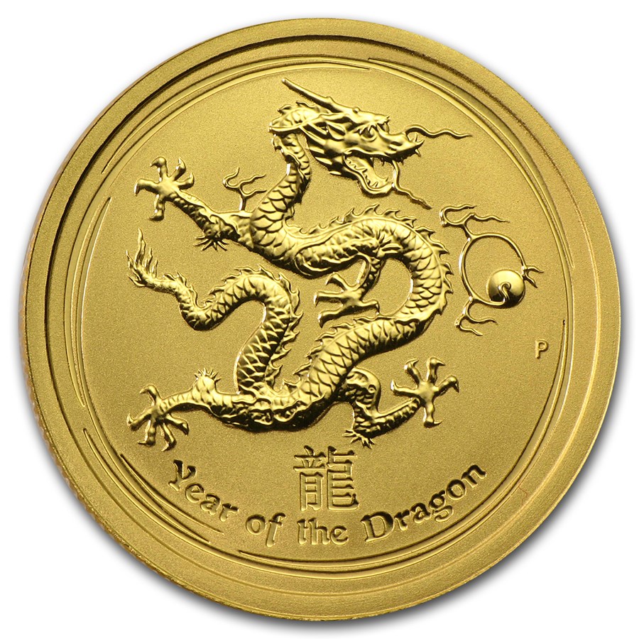 2012 Gold 1 4 Oz Lunar Year Of The Dragon BU Series II Perth Mint 2012-gold-1-4-oz-lunar-year-of-the-dragon-bu-series-ii-perth-mint